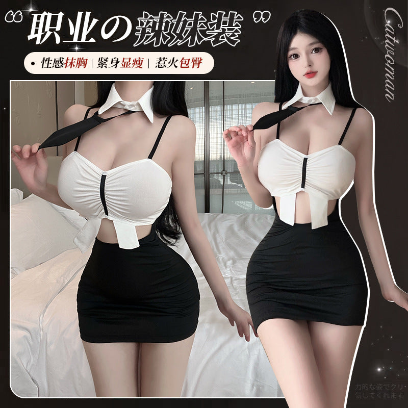 BT2843-性感內衣情趣內衣女性感角色扮演秘書制服免脫包臀誘惑激情女睡衣套裝
