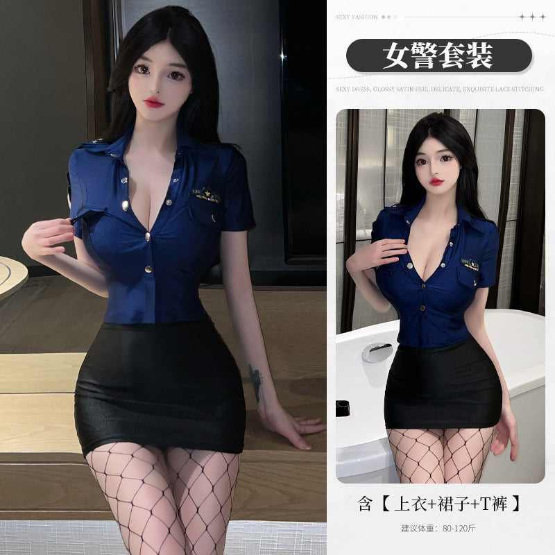 BT8412-性感內衣情趣內衣性感女警火辣誘惑角色扮演制服激情套裝女睡衣睡裙