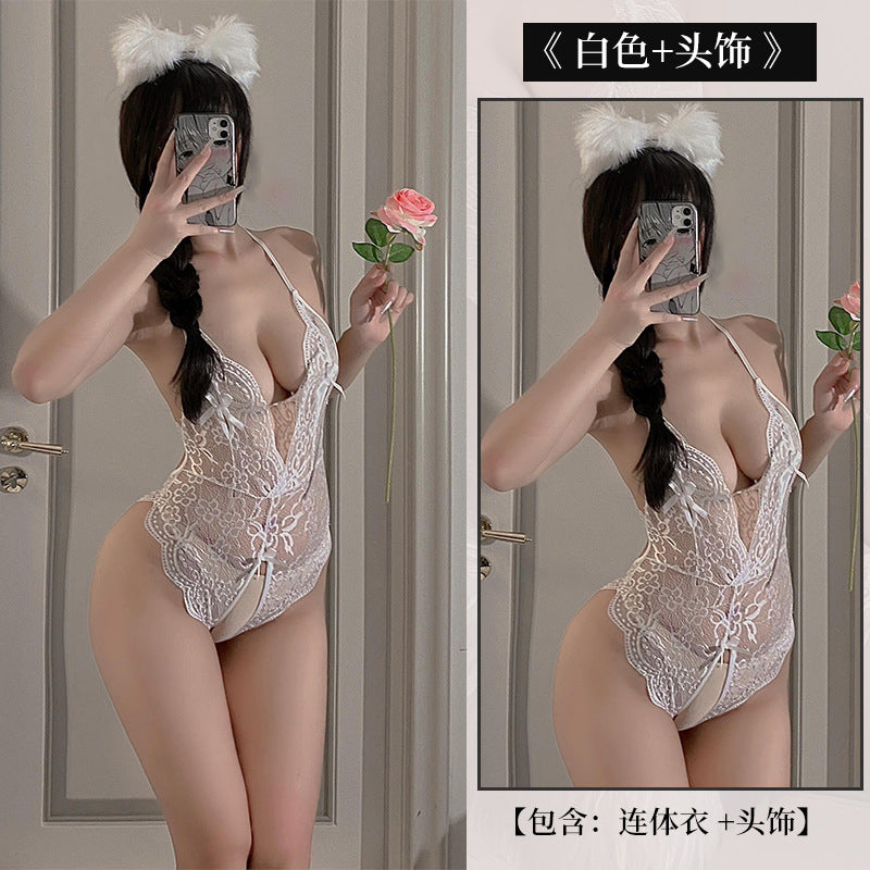 BS8004-性感內衣情趣內衣性感蕾絲連體衣激情套裝鏤空純欲制服誘惑