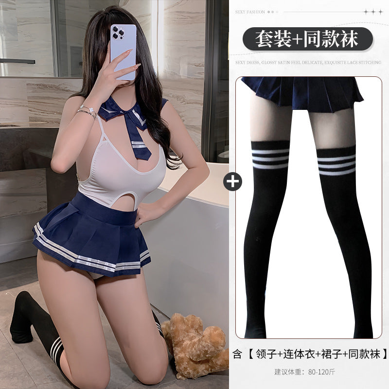 BT8311-性感內衣情趣內衣性感誘惑學生連體制服套裝水手純欲激情JK裝角色扮演