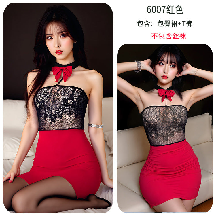 【A-6007】性感情趣內衣秘書制服性感包臀角色扮演激情誘惑大碼女睡衣睡裙