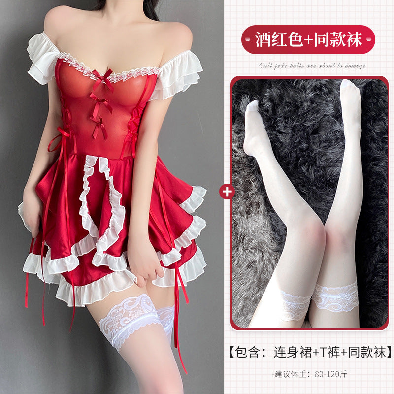 BT2591-情趣內衣女性感可愛女僕女傭角色扮演透視調情床上制服誘惑女睡衣睡裙