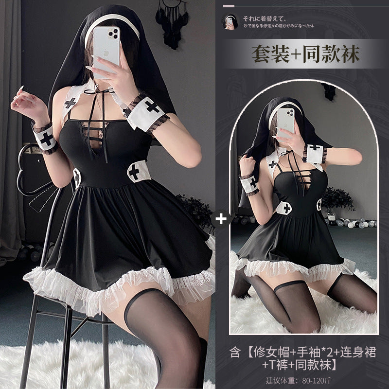 BT2821-性感內衣修女制服情趣內衣純欲誘惑激情火辣女睡衣套裝睡裙角色扮演