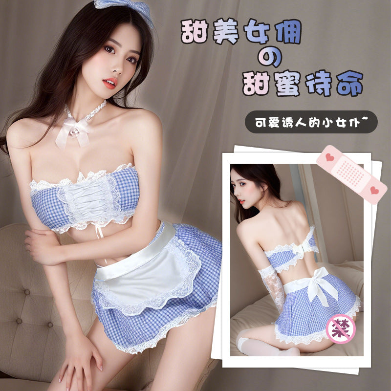 BT2399-2大碼性感情趣內衣制服誘惑蕾絲角色扮演日系女僕大碼套裝女睡衣睡裙