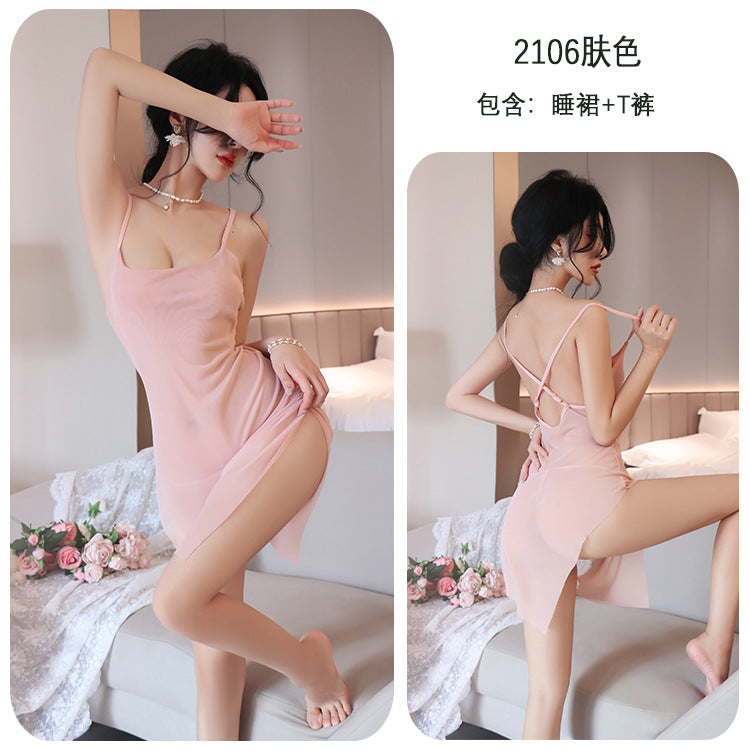 【A-2106】性感內衣情趣內衣女透視緊身吊帶連衣裙女睡裙火辣女睡衣