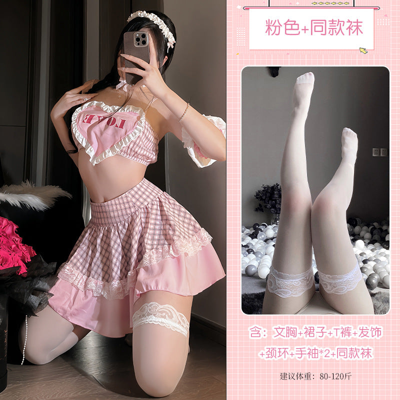 BT2831-性感內衣情趣內衣女僕套裝性感床上約會戰袍誘惑激情免脫套裝角色扮演女睡衣睡裙