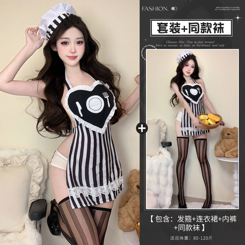 BT2871-性感內衣情趣內衣可愛女僕裝制服誘惑女傭廚娘套裝激情脫女睡衣睡裙