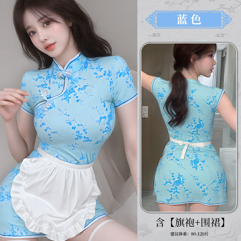 BT8545-性感情趣內衣中華娘旗袍激情純欲廚娘制服角色扮演套裝女睡衣睡裙