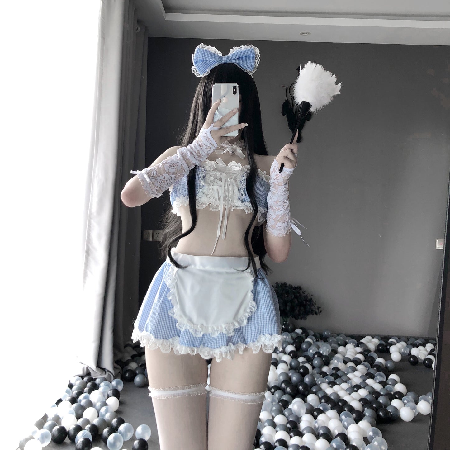 BT2399-情趣內衣套裝甜美女僕女傭制服誘惑性感蕾絲花邊角色扮演