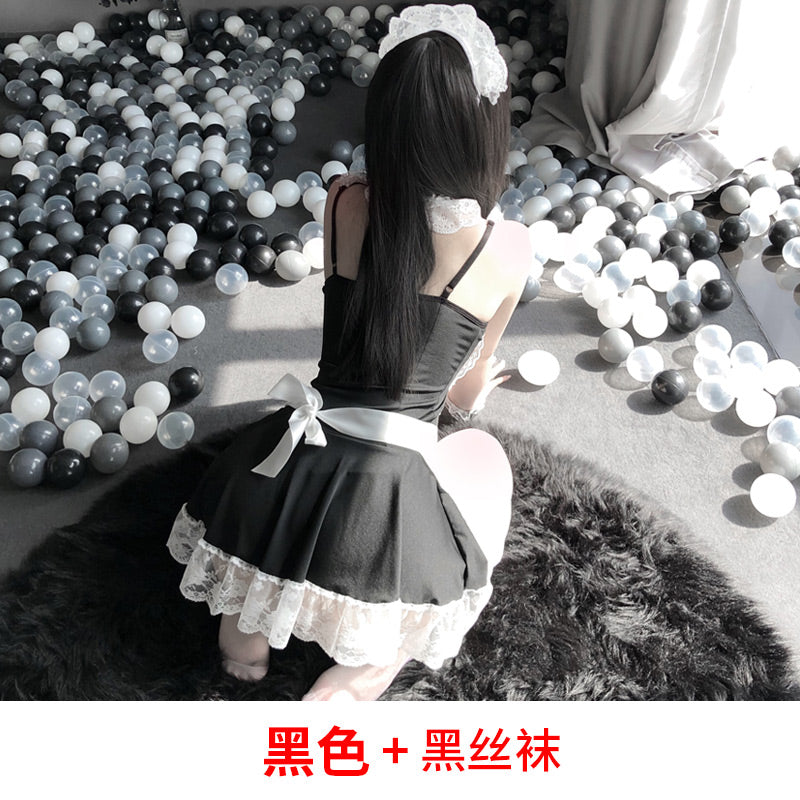 BT8003-情趣內衣性感女僕裝女傭制服角色扮演蕾絲深V鏤空套裝代發