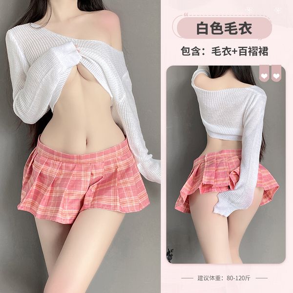 BT1055-性感情趣內衣可愛校園JK毛衣制服透明誘惑激情套裝