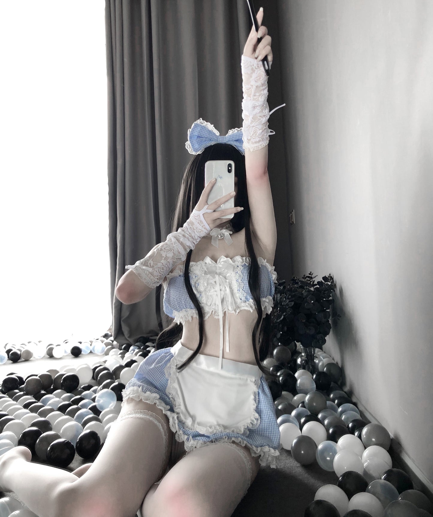 BT2399-情趣內衣套裝甜美女僕女傭制服誘惑性感蕾絲花邊角色扮演