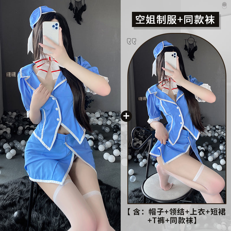BT2532-情趣內衣角色扮演性感空姐制服誘惑包臀激情套裝