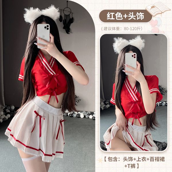 BT2635-情趣內衣透明內衣純欲學院風制服套裝小胸免脫激情誘惑