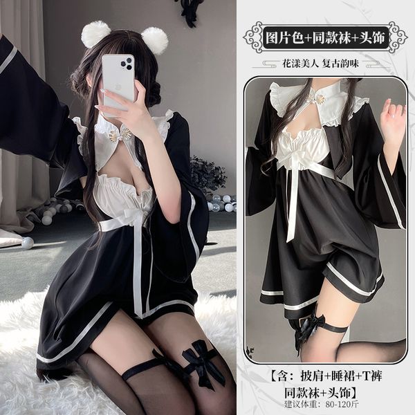 BT2588-性感內衣古典旗袍純欲風制服睡衣性情趣免脫制服套裝