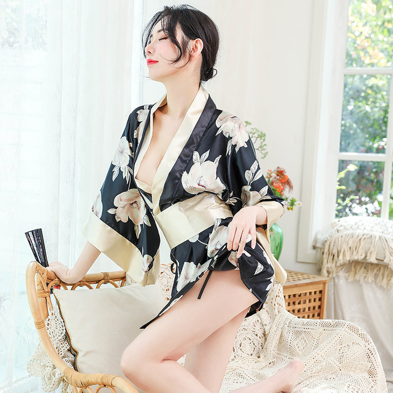 【A-1301】情趣內衣歐美女式服性感仿緞面睡衣睡裙制服誘惑套裝