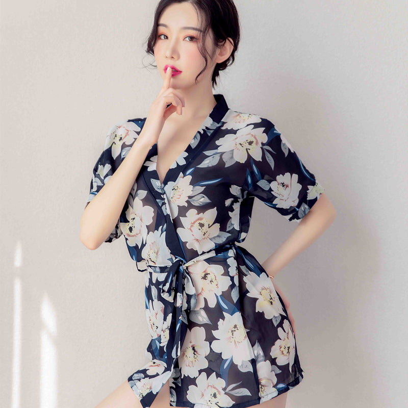 【A-1035】情趣內衣女性感觸透明誘惑家居浴袍情趣睡衣廠家代發