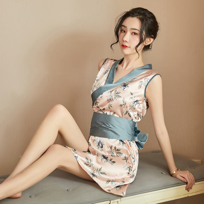 【A-1447】情趣內衣女性感睡衣透明誘惑和服套裝扮演角色誘惑
