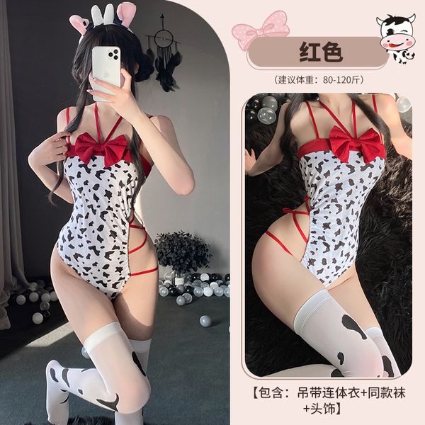 BT2700-性感情趣內衣女激情火辣床上睡衣純欲奶牛連體制服睡衣誘惑