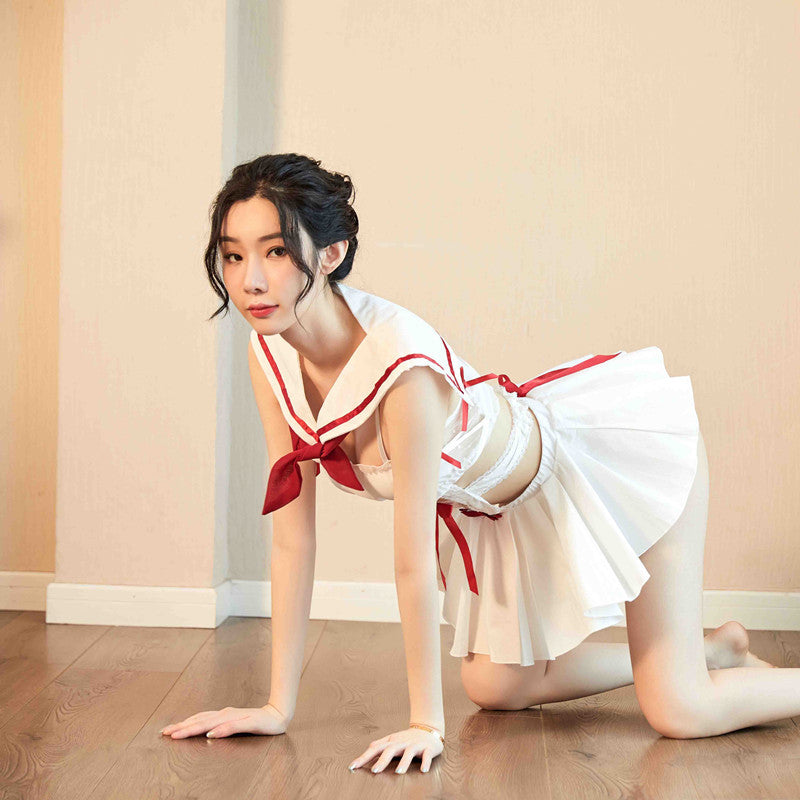 【A-1536】情趣內衣女性感水手學生裝制服誘惑短裙套裝