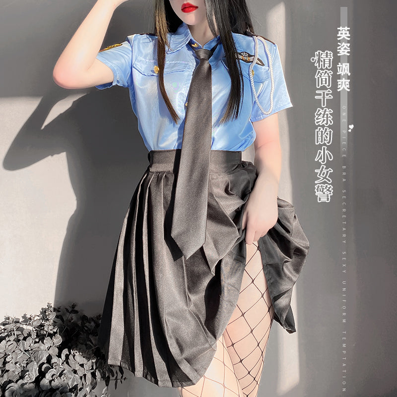 BT1016-情趣內衣性感小胸女警制服誘惑衣服調情激情套裝