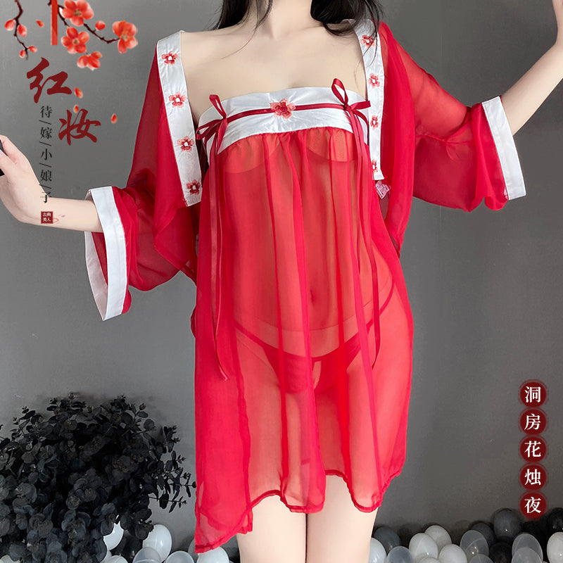 BT2568-情趣內衣誘惑古風漢服套裝激情睡衣床上激情套裝火辣制服