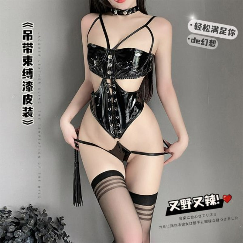 BT2623-情趣內衣女調情皮衣制服誘惑性感床上免脫火辣激情套裝