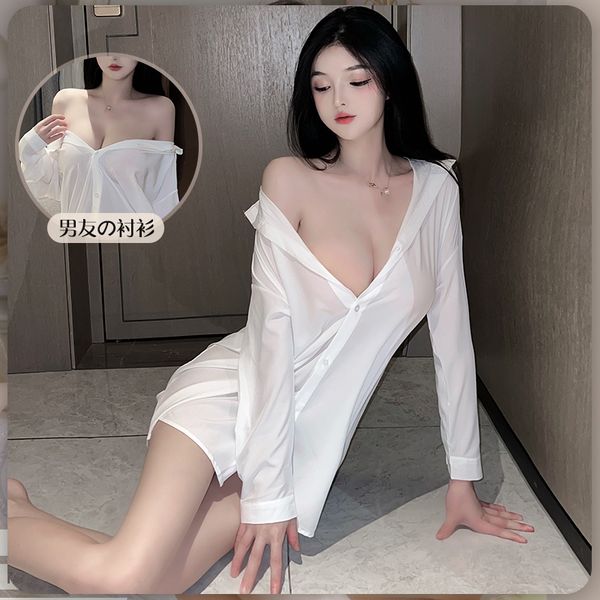 BT1430-情趣內衣女調情火辣制服誘惑性感睡衣男友風襯衫