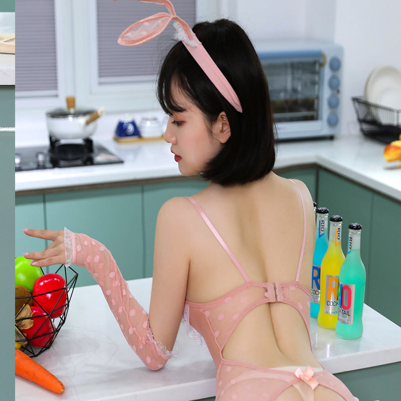 CT555-性感可愛連體衣兔女郎情趣內衣加大碼胖MM制服誘惑批發代發