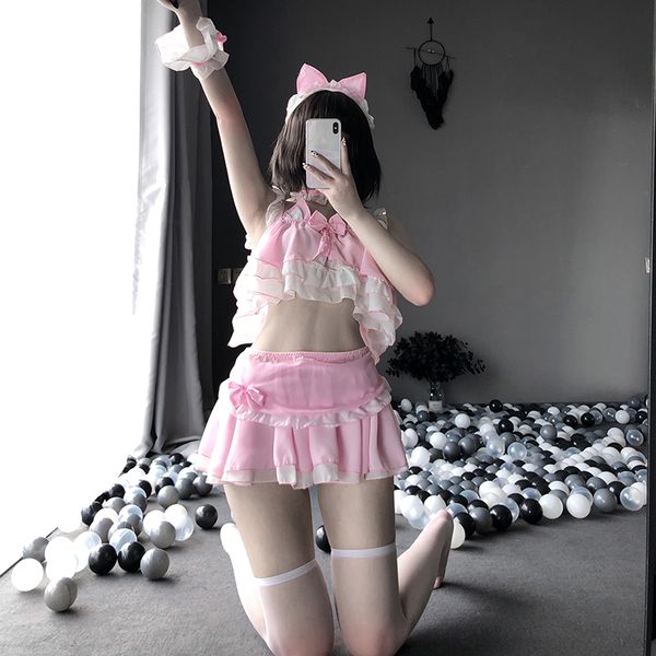 BT2276-情趣內衣性感猫女郎誘惑小胸制服透視可愛女僕女傭激情套裝