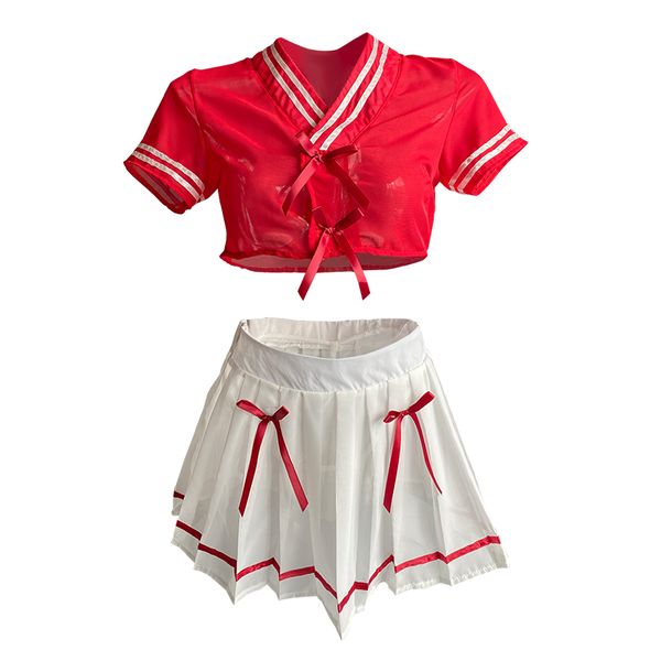 BT2635-情趣內衣透明內衣純欲學院風制服套裝小胸免脫激情誘惑