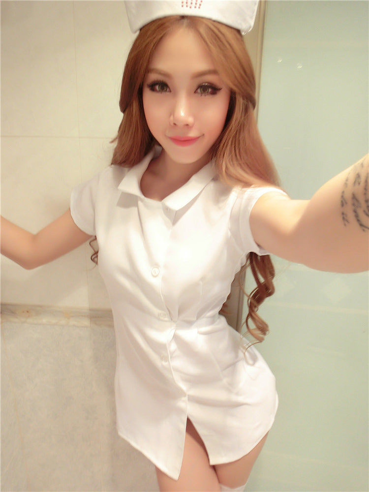 【A-1418】情趣制服誘惑性感護士服飯店制服護士裝情趣內衣批發