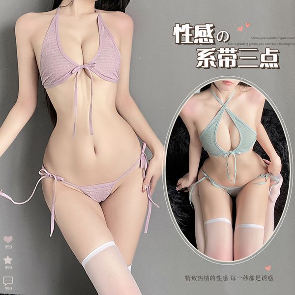 BT2655-情趣內衣女性感純欲小胸三點式露臀誘惑激情