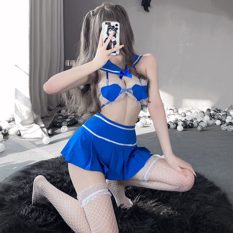 BT2514-情趣內衣性感挑逗愛心三點學生制服純欲床上誘惑激情裝女