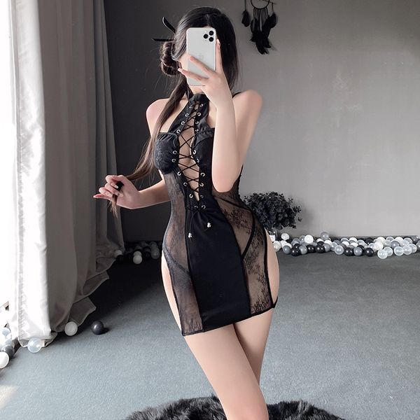 BT2594-情趣內衣性感透視旗袍火辣制服床上激情套裝小胸睡衣火辣制服誘惑