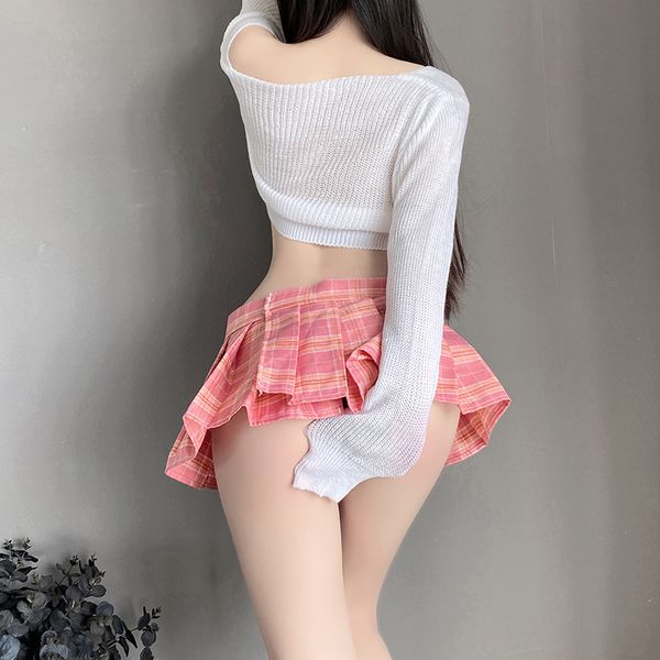 BT1055-性感情趣內衣可愛校園JK毛衣制服透明誘惑激情套裝