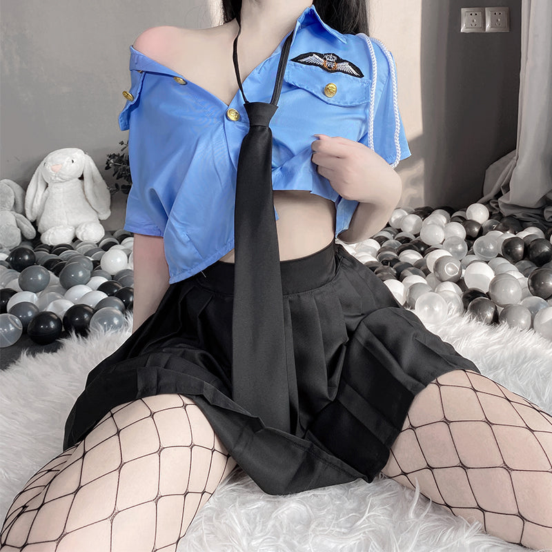 BT1016-情趣內衣性感小胸女警制服誘惑衣服調情激情套裝