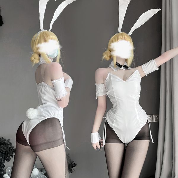 BT2474-情趣內衣性感純白兔女郎可愛迷人連體制服誘惑套裝