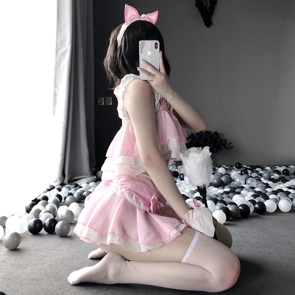 BT2276-情趣內衣性感猫女郎誘惑小胸制服透視可愛女僕女傭激情套裝