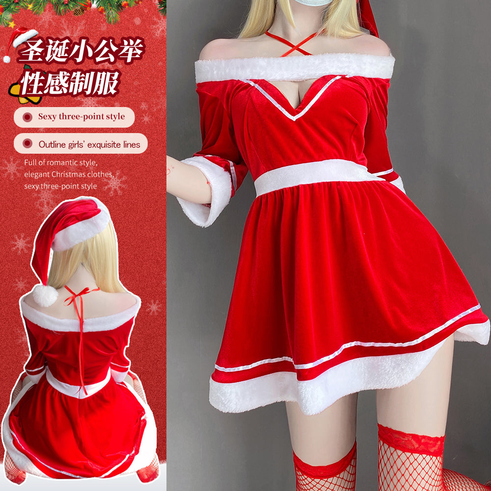 BT2493-情趣內衣性感可愛聖誕套裝抹胸制服誘惑