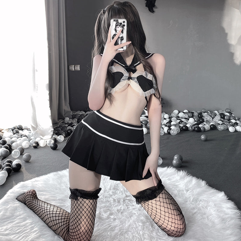 BT2514-情趣內衣性感挑逗愛心三點學生制服純欲床上誘惑激情裝女