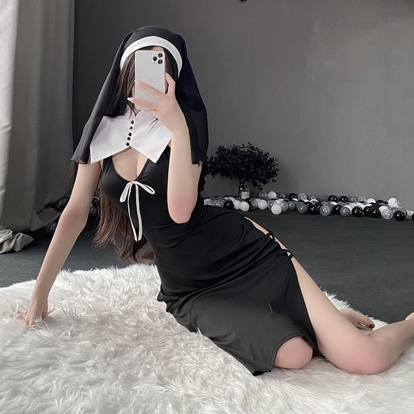 BT2718-性感內衣情趣內衣角色扮演修女cosplay制服性感開叉純欲套裝