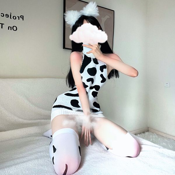 BT1429-情趣內衣女性感奶牛毛衣純欲制服誘惑床上套裝