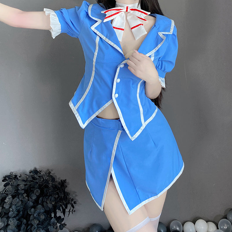 BT2532-情趣內衣角色扮演性感空姐制服誘惑包臀激情套裝