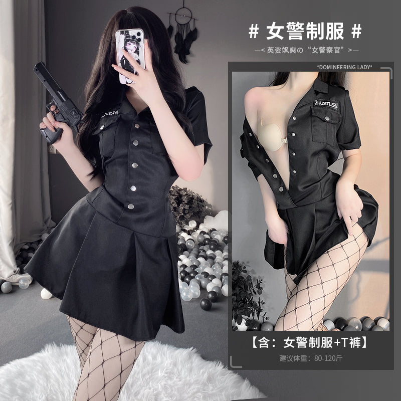 BT8034-性感情趣內衣女警車模制服角色扮演套裝激情可愛