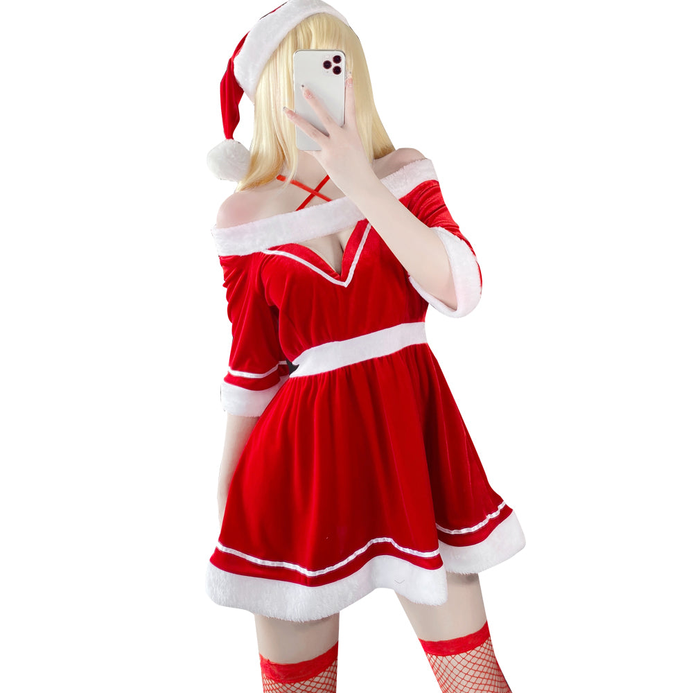 BT2493-情趣內衣性感可愛聖誕套裝抹胸制服誘惑