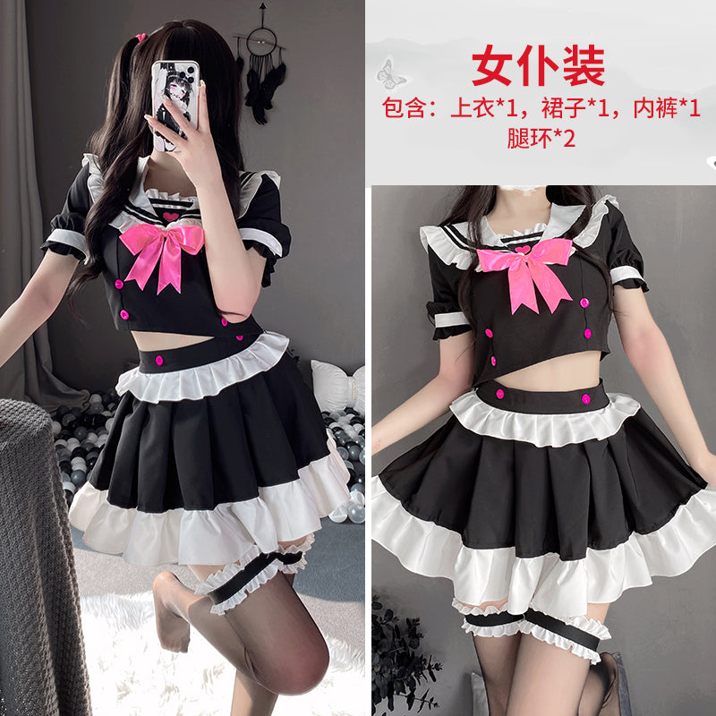 BT2508-1情趣內衣女僕裝制服挑逗衣服蕾絲套裝可愛免脫激情騷誘惑睡衣性感