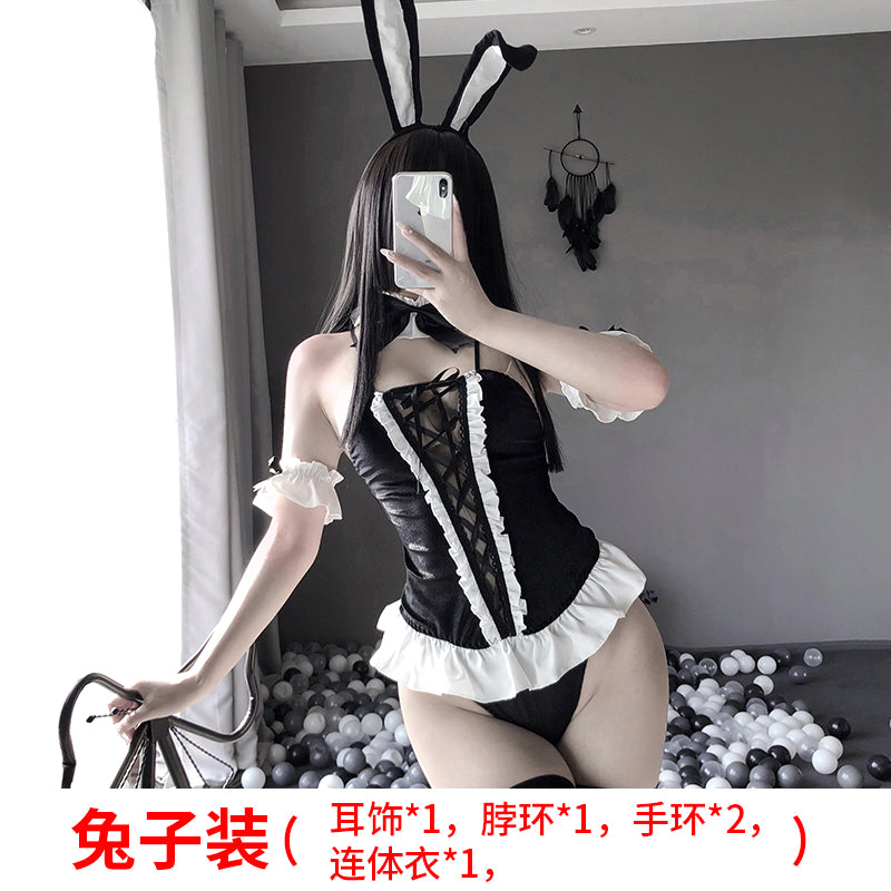 BT2448-情趣內衣可愛兔女郎制服套裝性感連體短裙