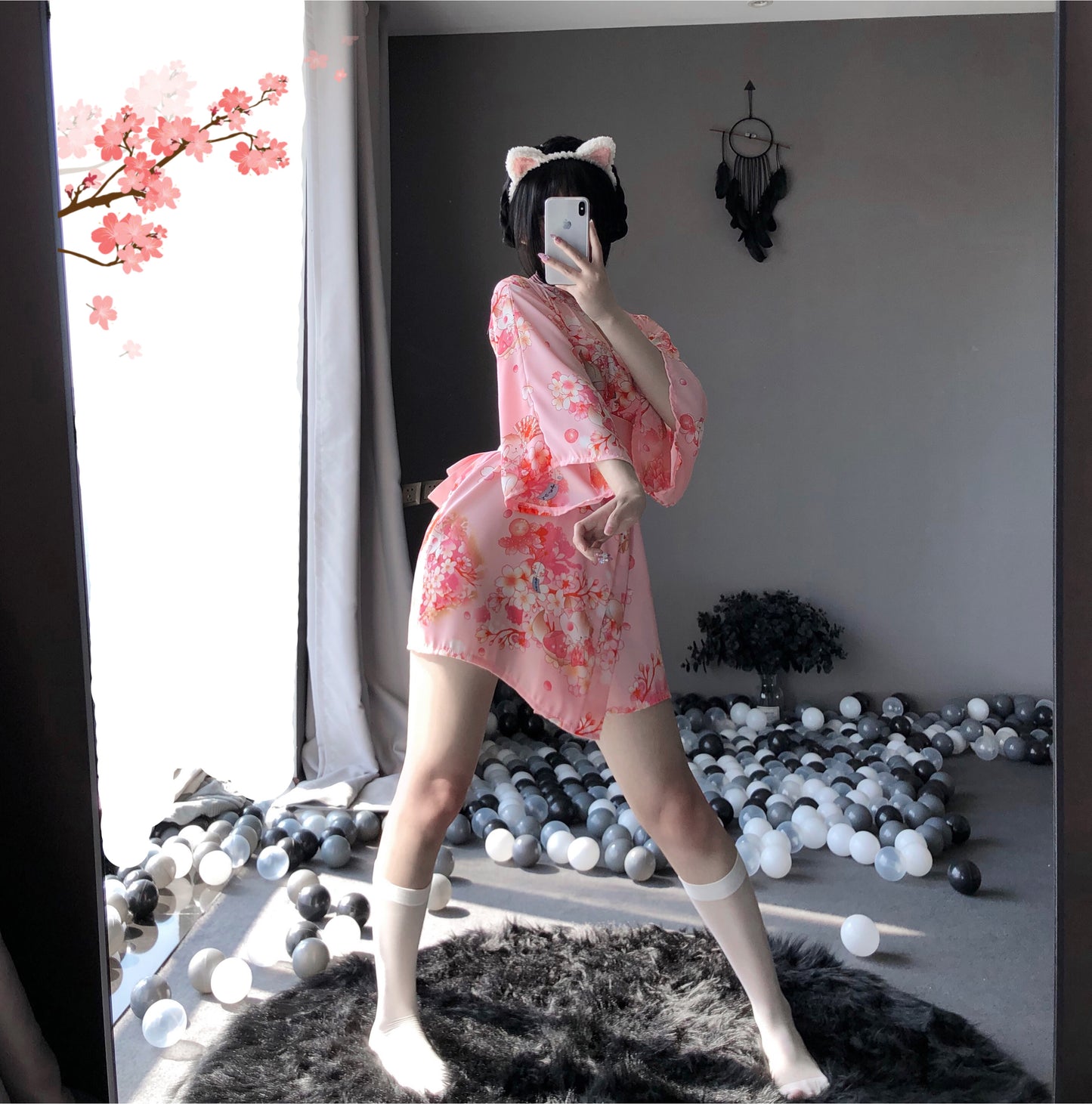 BT1142-性感情趣內衣和服制服誘惑衣服大碼開檔床上激情裝