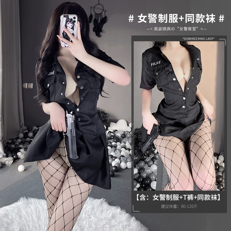 BT8034-性感情趣內衣女警車模制服角色扮演套裝激情可愛